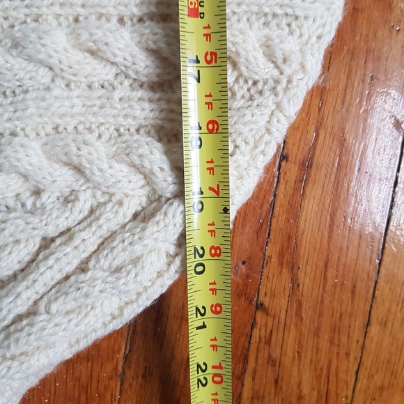 Vintage Cozy Pure Wool Fisherman's Sweater Made in England Heavy Wool Size M - Picture 10 of 10